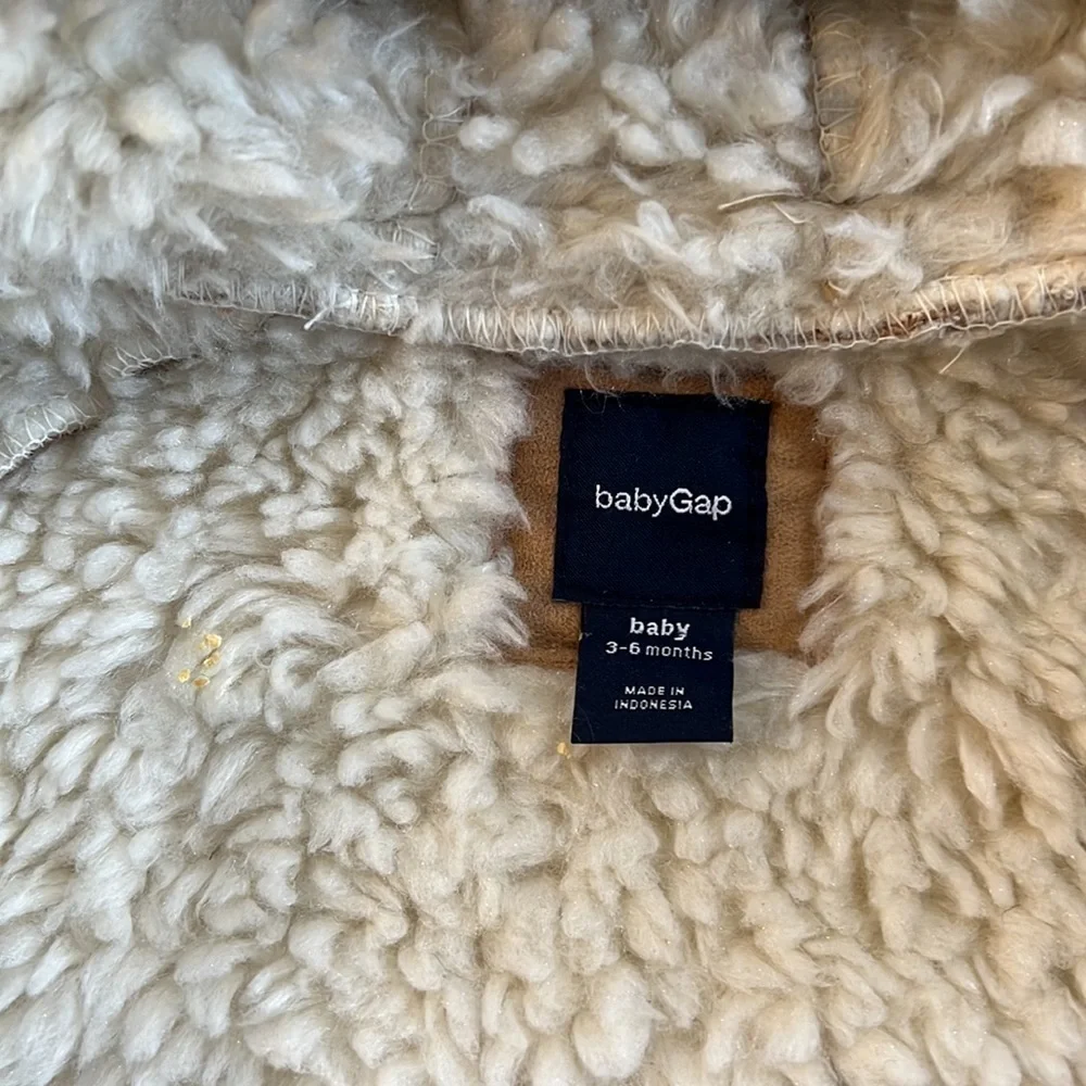Gap faux suede shearling baby bunting